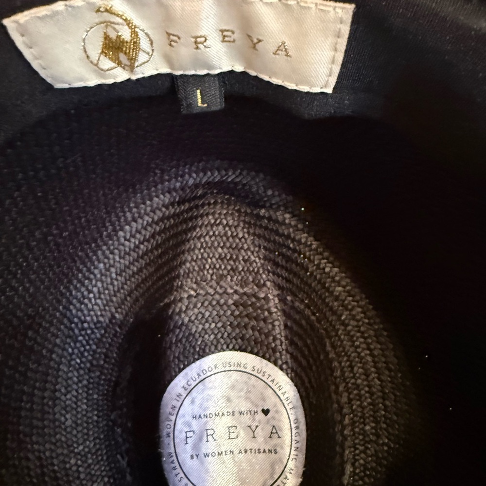 Freya Gardenia Classic Black Wide-Brim Straw Hat - Picture 6 of 8